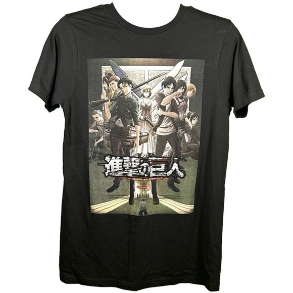 NWT Hot Topic Men's Black Attack on Titan (Season 3) Graphic T-Shirt, Medium - Picture 1 of 4